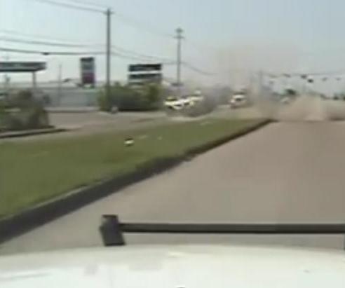 Stolen-SUV-rolls-during-Texas-chase-lands-upright-and-keeps-driving